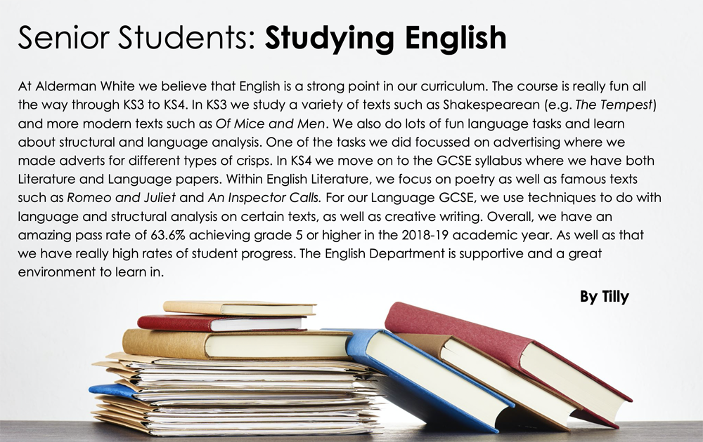 English Senior Student Slide